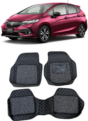 arneja trading company Leatherite 7D Mat For  Honda Jazz(Silver, Black)