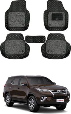 MATIES Leatherite 7D Mat For  Toyota Fortuner(Black)