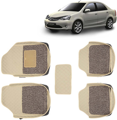 Kingsway Leatherite 7D Mat For  Toyota Etios(Beige)