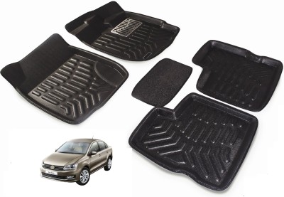 MOCKHE PVC 3D Mat For  Volkswagen Vento(Black)