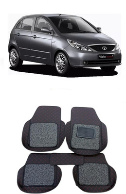 arneja trading company Leatherite 7D Mat For  Tata Indica Vista(Red, Black)