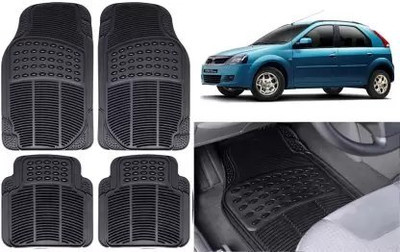 JVG PVC, Rubber Standard Mat For  Mahindra Verito Vibe(Black)