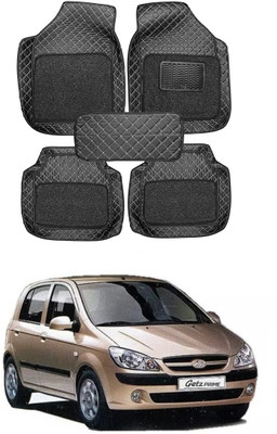 arneja trading company Leatherite 7D Mat For  Hyundai Getz Prime(Silver, Black)