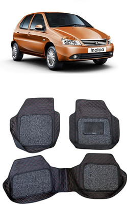 ARNEJA Leatherite 7D Mat For  Tata Indica(Red, Black)