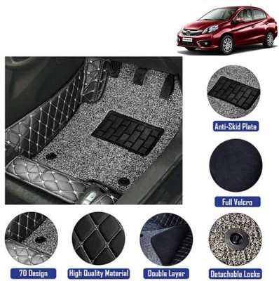 Ds enterprise Leatherite 7D Mat For  Honda Amaze(Black)