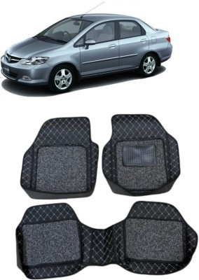 ARNEJA Leatherite 7D Mat For  Honda City ZX(Silver, Black)