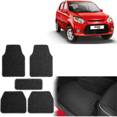 INSURE AUTOMOTIVE PVC, Rubber Standard Mat For  Maruti Suzuki Alto 800(Black)