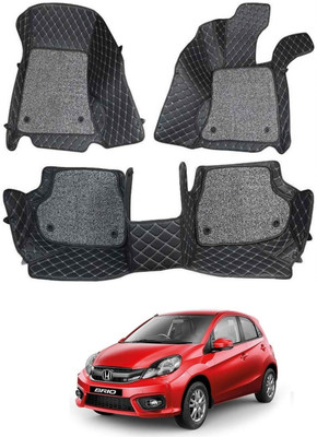 arneja trading company Leatherite 7D Mat For  Honda Brio(Black)
