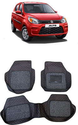 Arnejaa Leatherite 7D Mat For  Maruti Suzuki Alto(Red, Black)