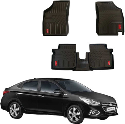 AUTOMOXCO TPV Tray Mat For  Hyundai Verna(Black)