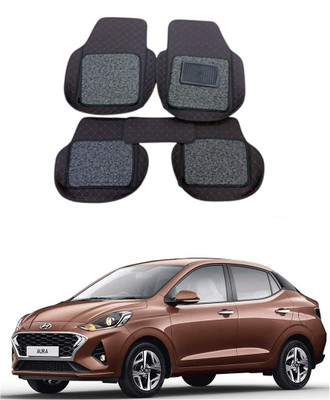 arneja trading company Leatherite 7D Mat For  Hyundai Aura(Black)