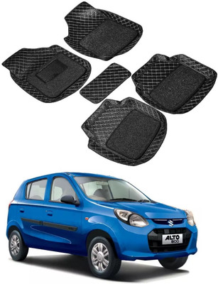 Autocom Leatherite 7D Mat For  Maruti Suzuki Alto 800(Black)