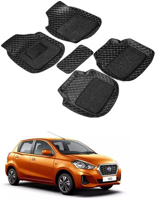 Autocom Leatherite 7D Mat For  Datsun Go(Black)