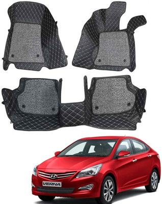 arneja trading company Leatherite 7D Mat For  Hyundai Fluidic Verna(Black)