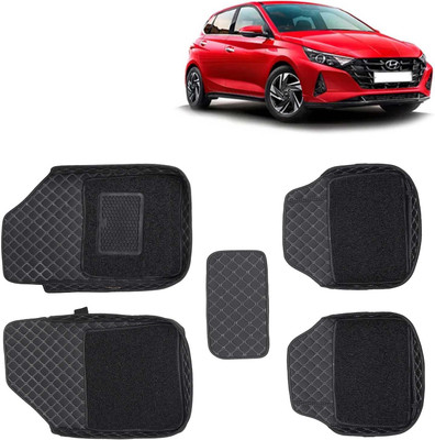Kingsway Leatherite 7D Mat For  Hyundai i20(Black)