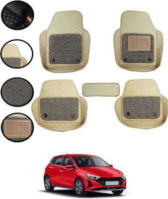 zplus Leatherite 7D Mat For  Hyundai i20(Beige)