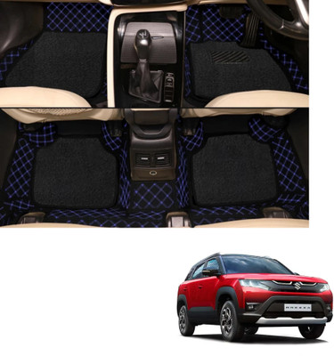 Autoclow Leatherite 7D Mat For  Maruti Suzuki New Brezza(Blue, Black)