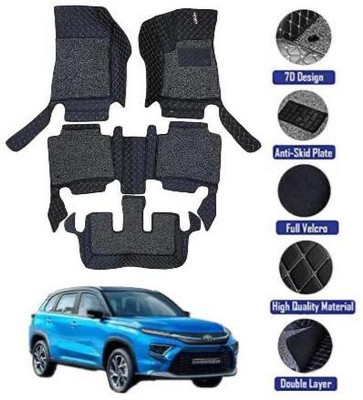 GENFRID Leatherite 7D Mat For  Toyota Urban Cruiser Hyryder(Silver, Black)