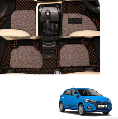 Autoclow Leatherite 7D Mat For  Hyundai Elite i20(Beige, Brown)