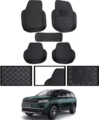 MATIES Leatherite 7D Mat For  Jeep Meridian(Black)