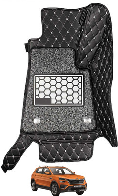 Euro Care Leatherite 7D Mat For  Skoda Kushaq(Black)