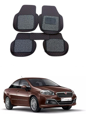 Autocom Leatherite 7D Mat For  Fiat Linea(Black)