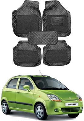 arneja trading company Leatherite 7D Mat For  Chevrolet Spark(Silver, Black)