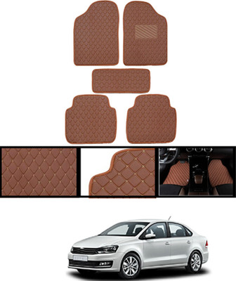 ABJD Leatherite Standard Mat For  Volkswagen Vento(Orange)