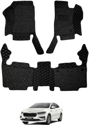 TOFIT ENTERPRISE Leatherite 7D Mat For  Skoda Slavia(Black)