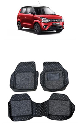 arneja trading company Leatherite 7D Mat For  Maruti Wagon R 1.0(Silver, Black)