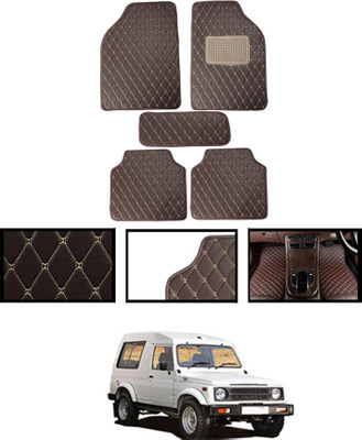 MATIES Leatherite Standard Mat For  Maruti Suzuki Gypsy(Brown)