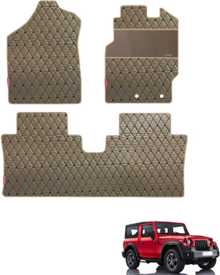 elegant Leatherite Standard Mat For  Mahindra Thar(Beige, Black)