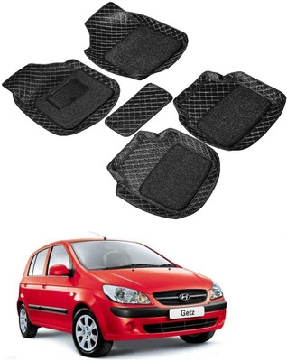 Autocom Leatherite 7D Mat For  Hyundai Getz(Black)