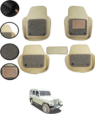 ABJD Leatherite 7D Mat For  Mahindra Marshal(Beige)