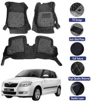 GENFRID Leatherite 7D Mat For  Skoda Fabia(Black)
