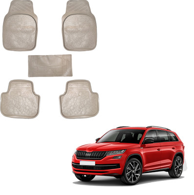 SS FOR YOUR SMART NEEDS Vinyl Standard Mat For  Skoda Kodiaq(Beige)