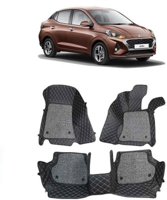 TOFIT ENTERPRISE Leatherite 7D Mat For  Hyundai Aura(Black)