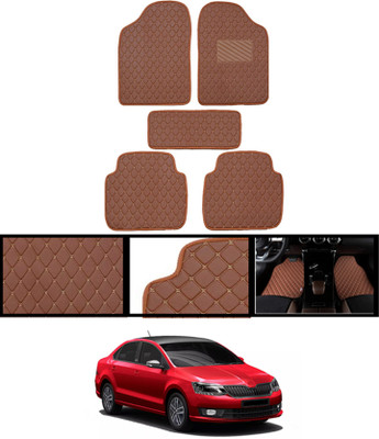 AYW Leatherite Standard Mat For  Skoda Rapid(Orange)