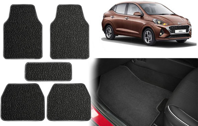 Carigiri PVC, Rubber Standard Mat For  Hyundai Aura(Black, White)