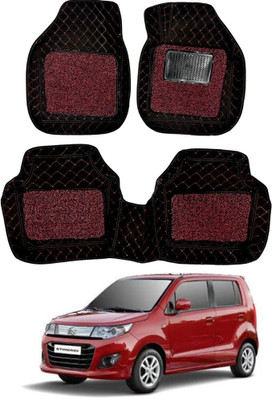 Autorepute Leather 7D Mat For  Maruti Suzuki WagonR Stingray(Red, Black)