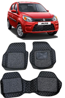 Arnejas Leatherite 7D Mat For  Maruti Suzuki Alto(Silver, Black)