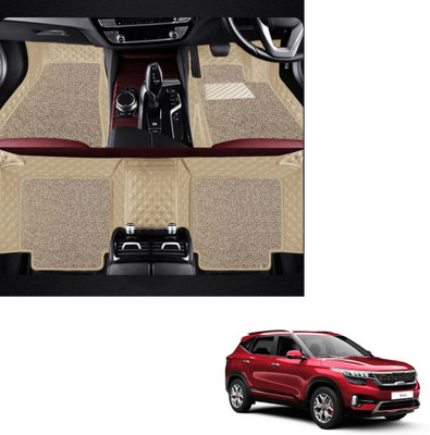 Autoclow Leatherite 7D Mat For  Kia Seltos(Beige, Beige)