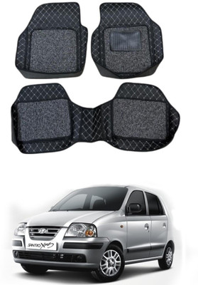 arneja trading company Leatherite 7D Mat For  Hyundai Santro Xing(Silver, Black)