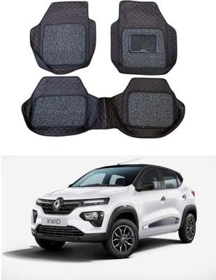 ARNEJA Leatherite 7D Mat For  Renault Kwid EV(Red, Black)