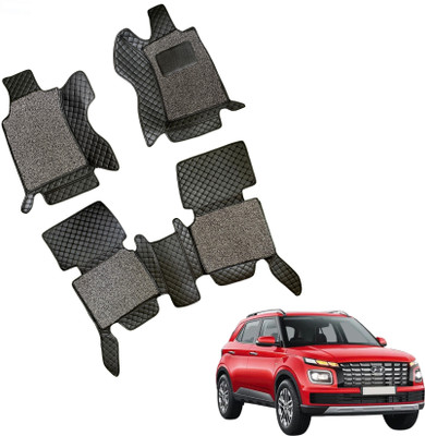 Mecarnic Leatherite 7D Mat For  Hyundai Venue(Black)