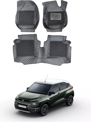 Autoxygen Leatherite 7D Mat For  Tata Punch(Black)