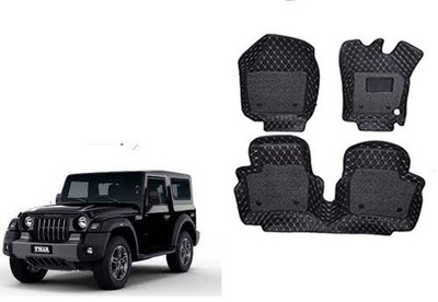 TOFIT ENTERPRISE Leather 7D Mat For  Mahindra Thar(Black)