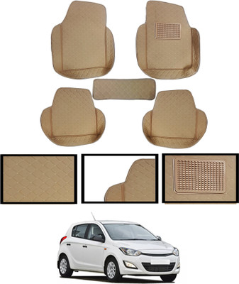 AYW Leatherite 7D Mat For  Hyundai i20(Beige)