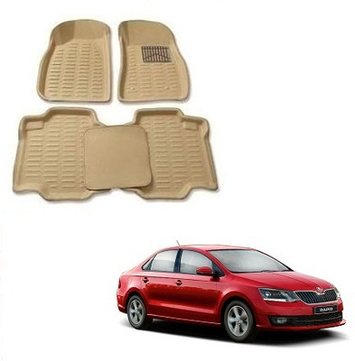 SLSHILPA Plastic 3D Mat For  Skoda Rapid(Beige)