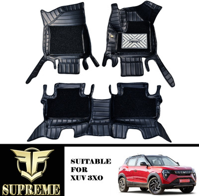 Fit Fly Leather 9D Mat For  Mahindra XUV 3XO(Black)